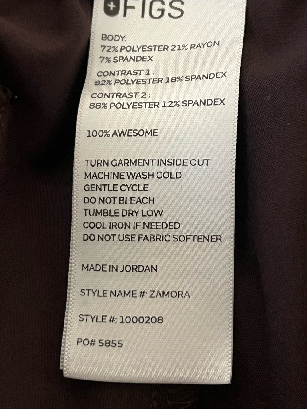 Figs Espresso Zamora Jogger Scrub Pant - Picture 7 of 7
